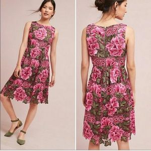 Anthropologie floral lace dress
